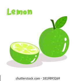 Lemon vector on white background