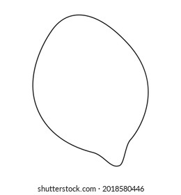 Lemon vector outline icon. Vector illustration citrus on white background. Isolated outline illustration icon of lemon .