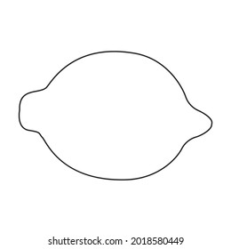 Lemon vector outline icon. Vector illustration citrus on white background. Isolated outline illustration icon of lemon .