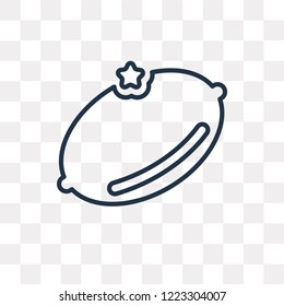 Lemon vector outline icon isolated on transparent background, high quality linear Lemon transparency concept can be used web and mobile