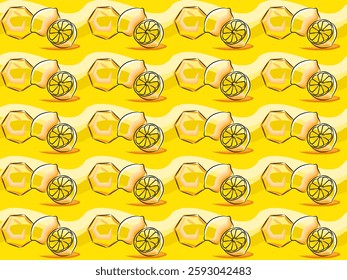 Lemon vector pattern. Abstract background, used for paper, fabric, gift wrap, packaging and others.