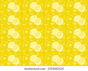 Lemon vector pattern. Abstract background, used for paper, fabric, gift wrap, packaging and others.