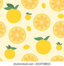 Lemon Vector, Lemon Pattern, Summer Pattern, Lemon Pattern, Lime Pattern, Lime Wallpaper, Seamless Repeat Vector Illustration Background	