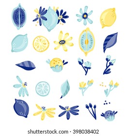 Lemon vector set