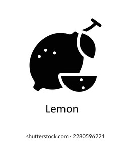 Lemon Vector   Solid Icons. Simple stock illustration stock