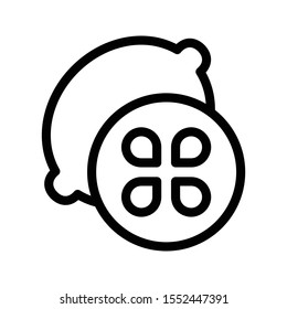 lemon vector thin line icon