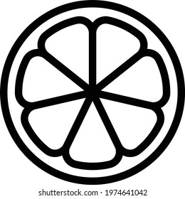 lemon vector thin line icon