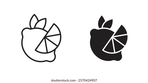 Lemon vector web icons set