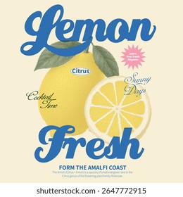 Graphiques grunge vintage citron. graphique imprimé fruit du citron d'été. conception de t-shirt fruit. le plus juteux oranges fraîches de ferme slogan tee. imprimé pour femmes de sexe féminin. imprimé t-shirt homme