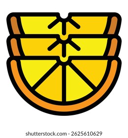 Lemon vitamin c icon. Outline lemon vitamin c vector icon for web design isolated on white background color flat