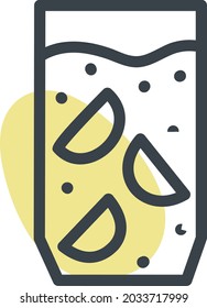 Lemon water, illustration, vector, on a white background.