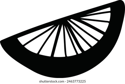 The lemon or watermelon Hand drawn illustrations in line art style