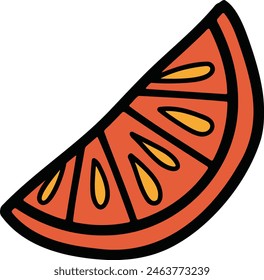 El limón o sandía Dibujado a mano ilustraciones en estilo de arte de línea