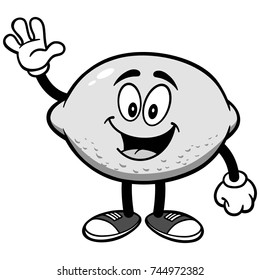 Lemon Waving Illustration