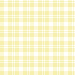 Lemon And White Simple Tablecloth Plaid. Seamless Vector Check Pattern Suitable For Fashion, Home Decor And Stationary.