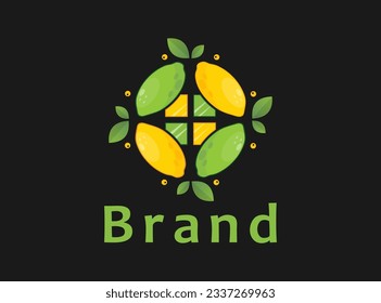 Lemon and Windows logo design concept