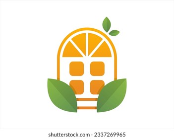 Lemon and Windows logo design concept