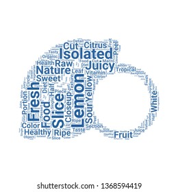 lemon word cloud. tag cloud about lemon