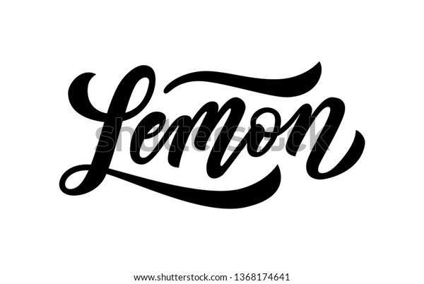 Lemon Word Lettering Text Logo Label Stock Vector (Royalty Free) 1368174641