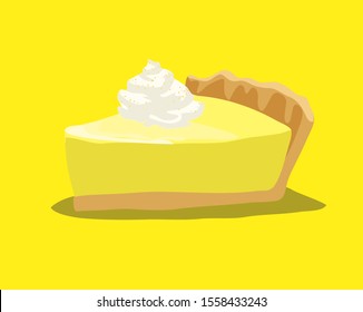 lemon yellow cheesecake vanilla cream on yellow background delicious sweet traditional cake 