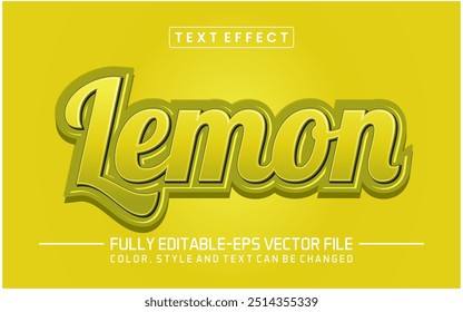 Lemon yellow font Text effect editable