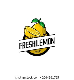 lemon yellow logo illustration vector