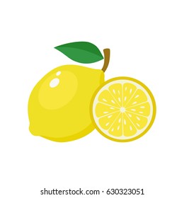 Lemon yellow on a white.Vector