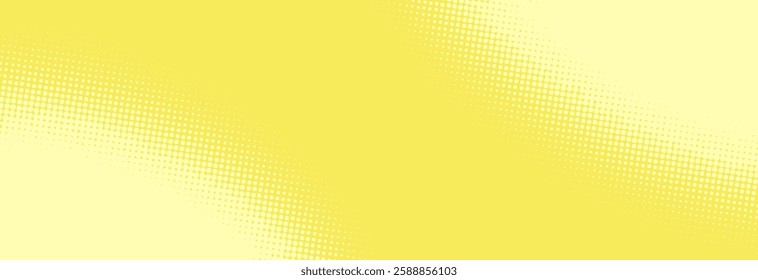 Lemon yellow pop art retro comic background with halftone dots design, vector illustration EPS10