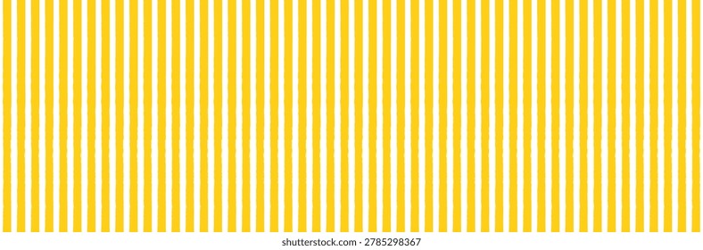 Lemon yellow striped seamless pattern in Mediterranean style for graduation and wedding invitations. Hand-drawn Capri aesthetic vertical bright sunny yellow stripes with grunge texture vector background for lemonade party decor, tablecloth, backdrop for lemonade party decoration brochure cover posters, wedding, baby shower, mother's day, father's day cards, birthday, anniversary, wrapping paper print. Hand drawn illustration template background
