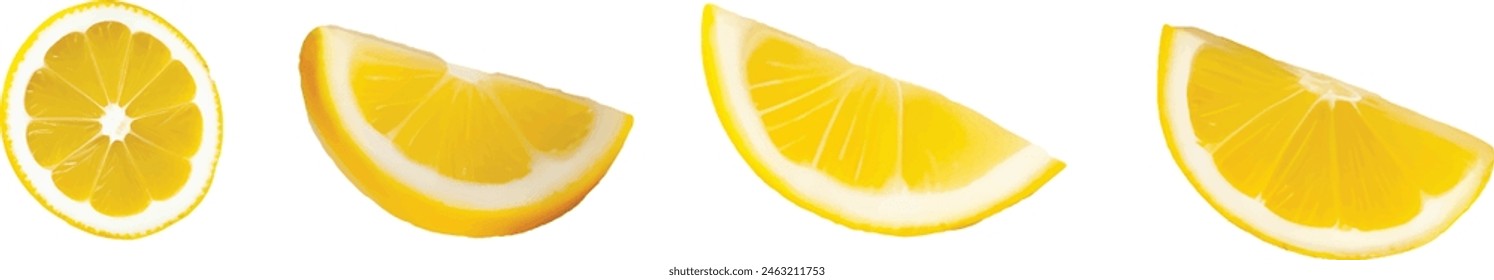 lemon yellow transparent background vector