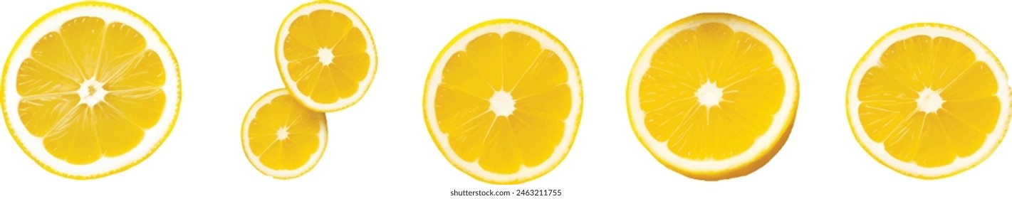 lemon yellow transparent background vector