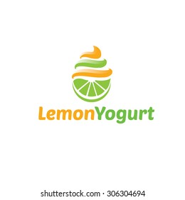 Lemon Yogurt Logo Template