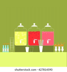 Lemonade Bar.  Vector illustration.