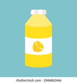 Lemonade bottle, flat design icon