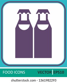 Lemonade, bottled drinks. Vector Icon. Simple vector illustration for graphic and web design.