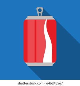 Lemonade Cans Bottle Template in Modern Flat Style Isolated on White. Material for Design. Vector Illustration EPS10