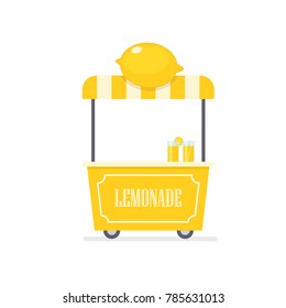 Lemonade cart. Vending machine clipart isolated on white background