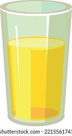 Lemonade cartoon icon. Fresh lemon juice in glass