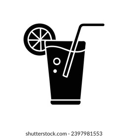 Lemonade cocktail icon. Simple vector sign