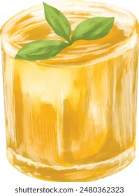 lemonade coctail bar cafe illustration