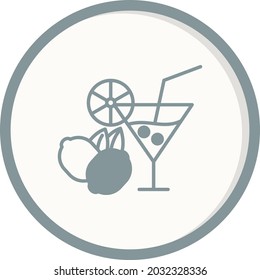 Lemonade Color Grey Filled Vector Icon Design