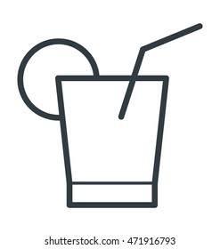 Lemonade Colored Vector Icon