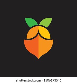 lemonade colorful geometric shadow design symbol logo vector