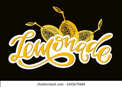  Lemonade - cute hand drawn doodle lettering label art poster banner