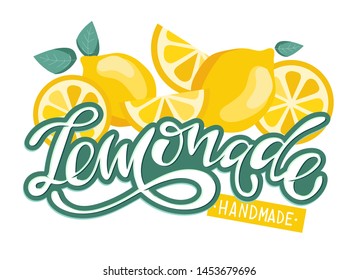  Lemonade - cute hand drawn doodle lettering label art poster banner