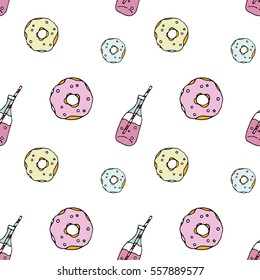 lemonade, donut pattern