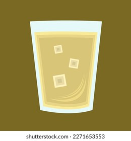 Lemonade drink flat vector illustration. Cute fresh lemonade drink cartoon vector illustration for graphic design and decorative element
