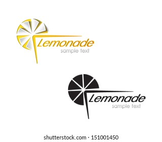 lemonade drink sign illustration/ color and black / vector eps 10