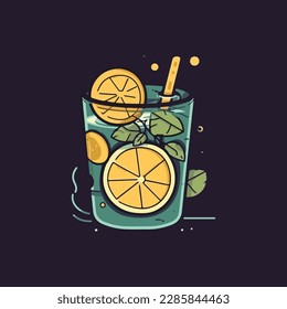 lemonade drink simple modern logo