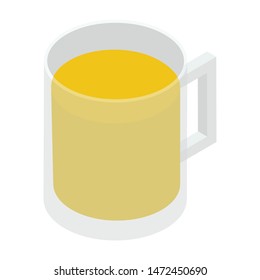 Lemonade drink vector in isometric design 